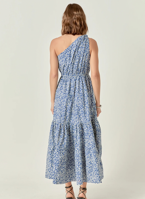 Vine Filigree One Shoulder Maxi Dress