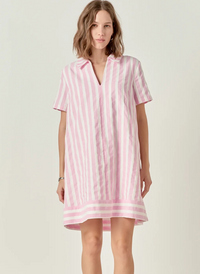Striped Jacquard Shirt Dress