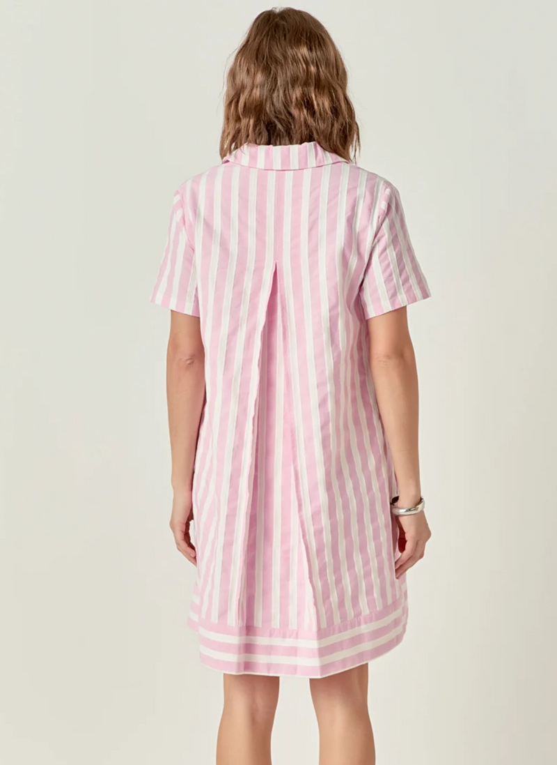 Striped Jacquard Shirt Dress