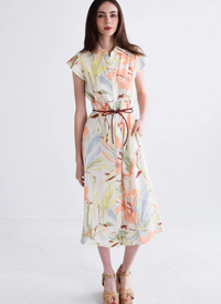 Epaulet Shirt Dress