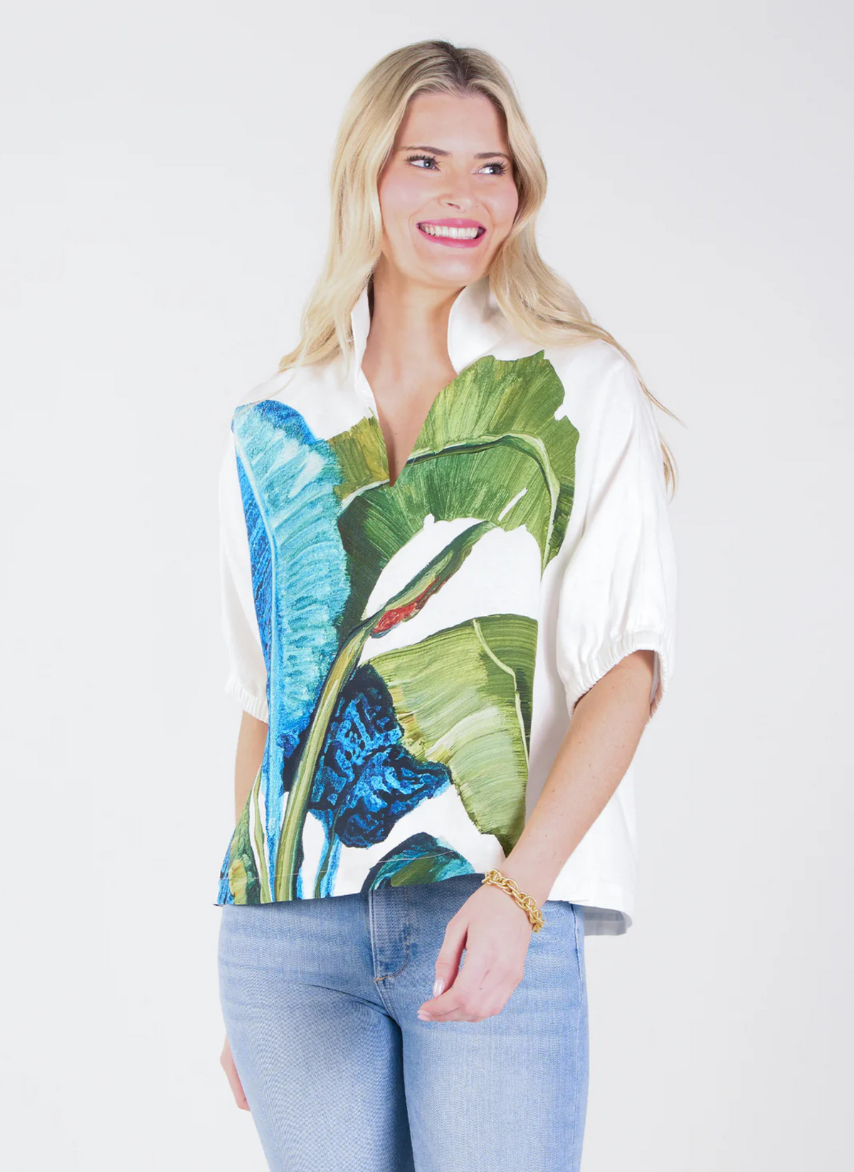 Poppy Top- Bellamy Leaves