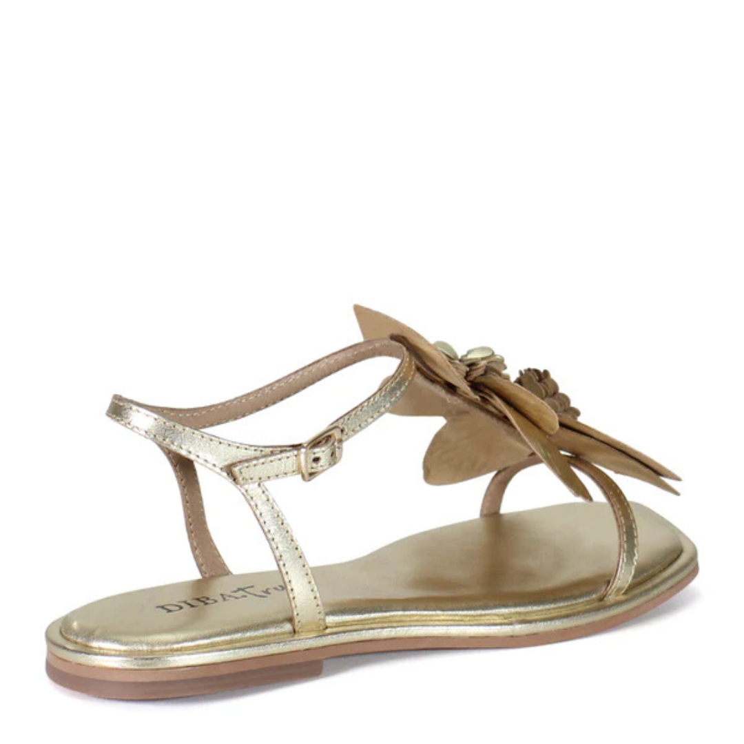 Per Shing Flower Sandal - Gold