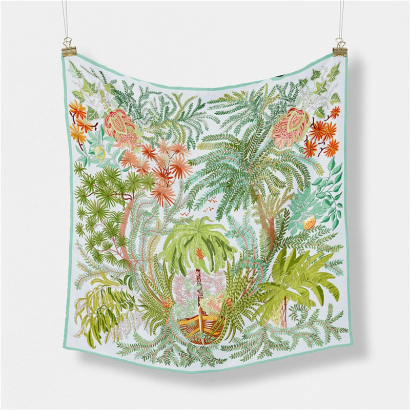 Summer Printed Silk Scarf