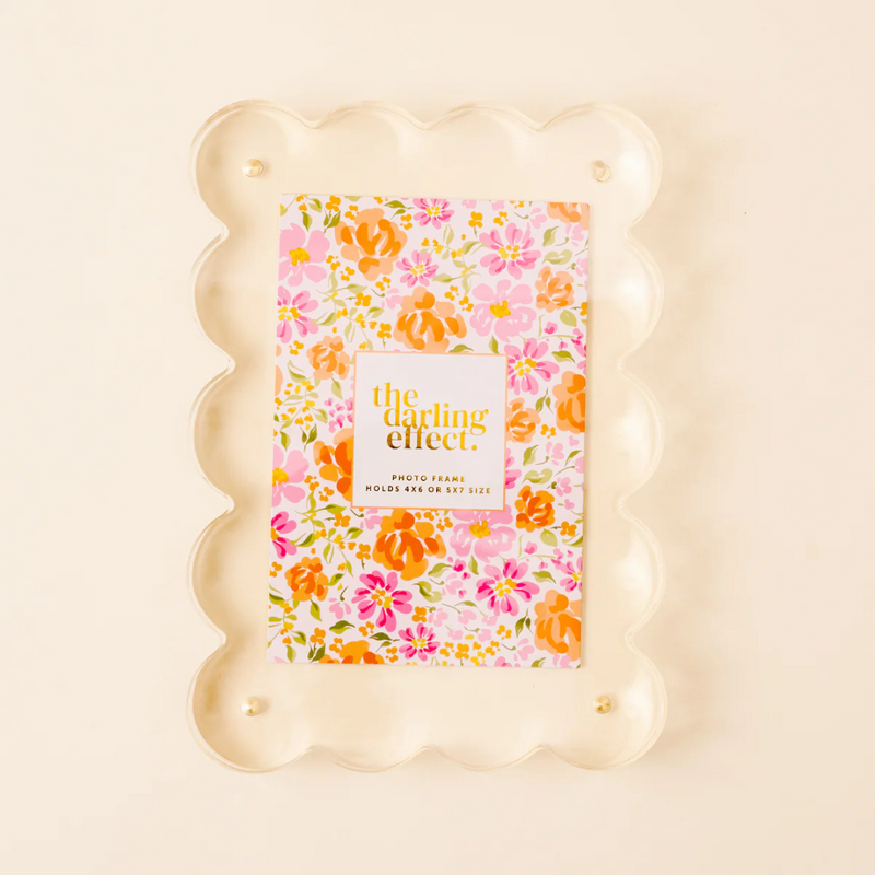 Rectangle Scallop Acrylic Frame