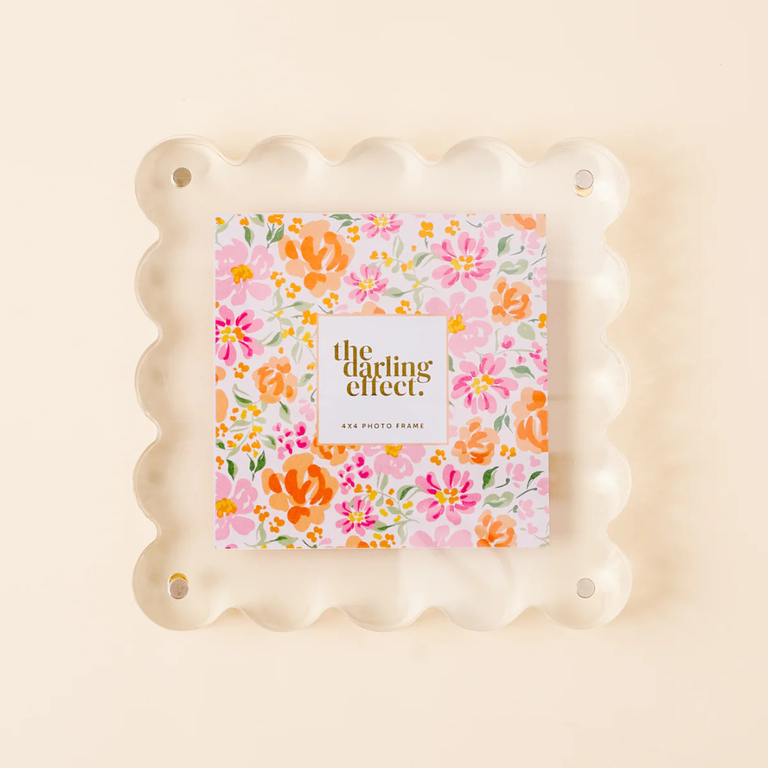 Square Scallop Acrylic Frame