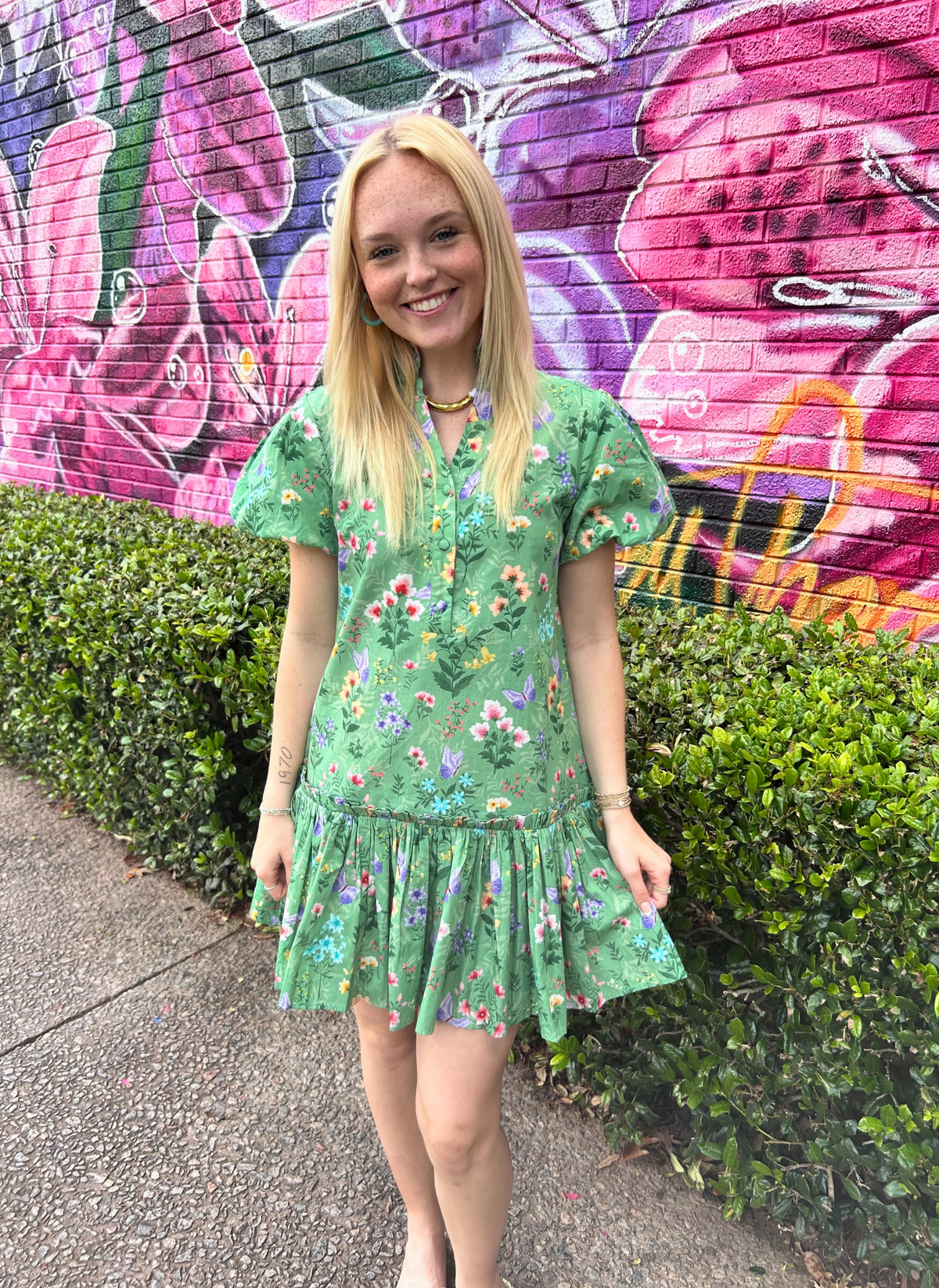 Gia Dress- Grass Botanical