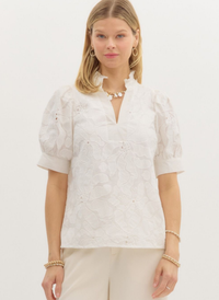 Garden Aire Embroidered Top