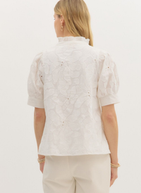 Garden Aire Embroidered Top