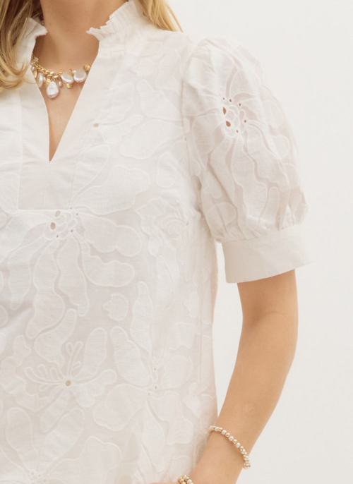Garden Aire Embroidered Top