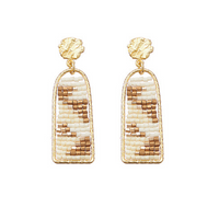 Nora Beaded Rectangle Earrings