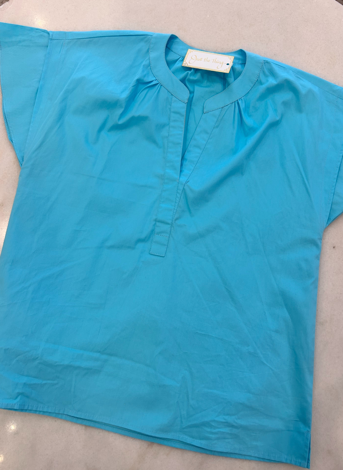 Quinn Top- Cyan