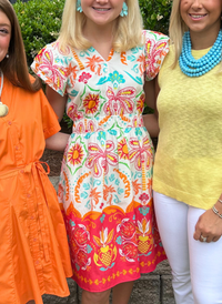 Arianna Dress- Geo Palms