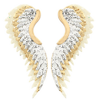 Glitter Angel Wing Earrings