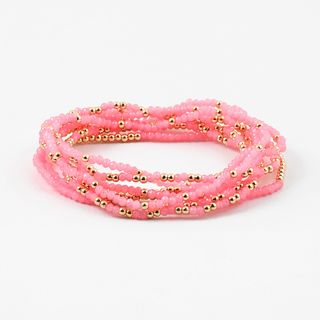 Shiny Bead Bracelet Set