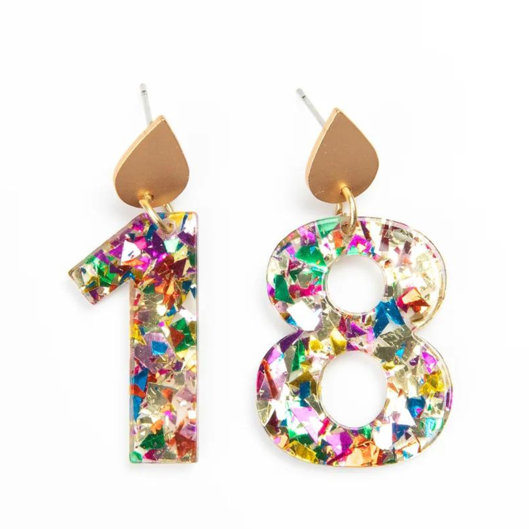 Birthday Candle Number Earrings