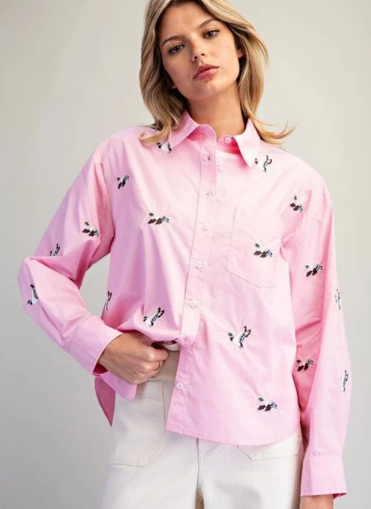 Embroidered Duck Top