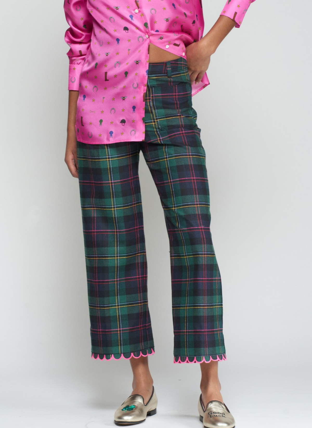Dorin Plaid Trouser