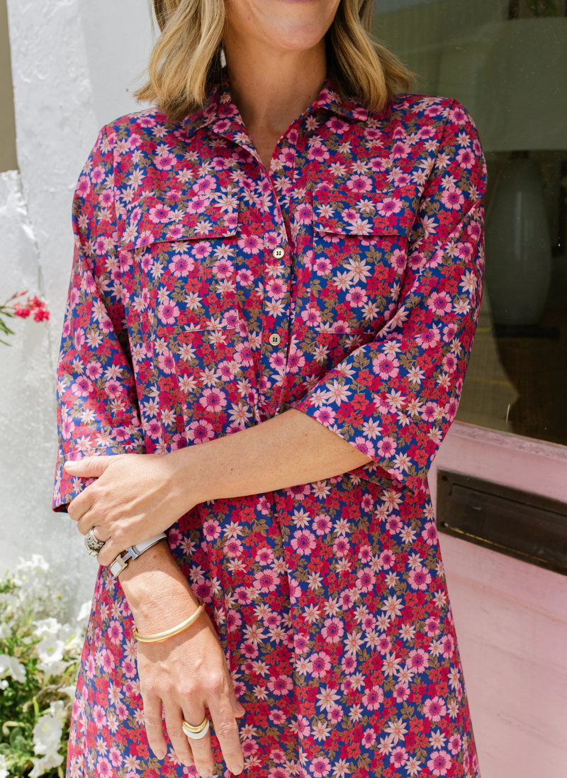 Samantha Dress- Berry Blooms