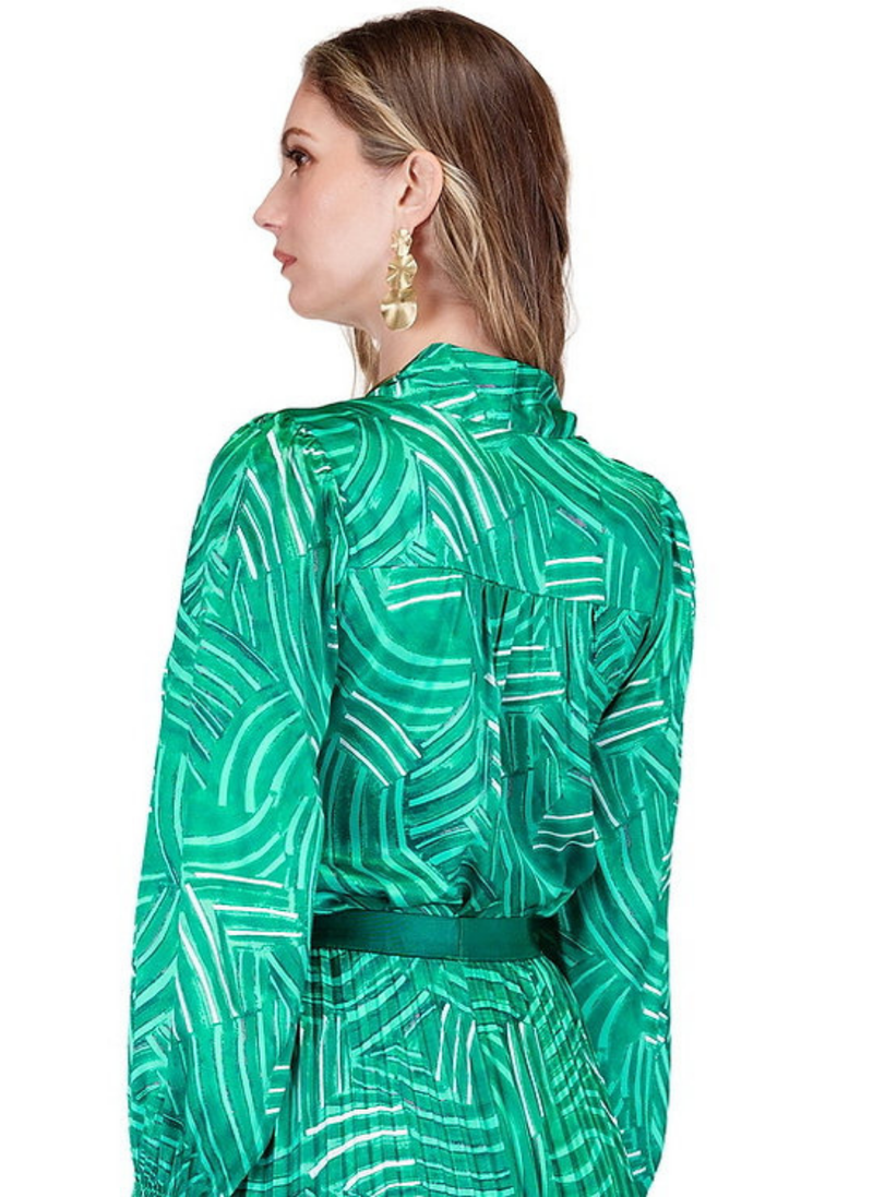 Pathways Silk Tie Blouse