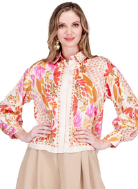 Floral Scarf Blouse