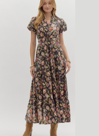Fall Bouquet Midi Dress