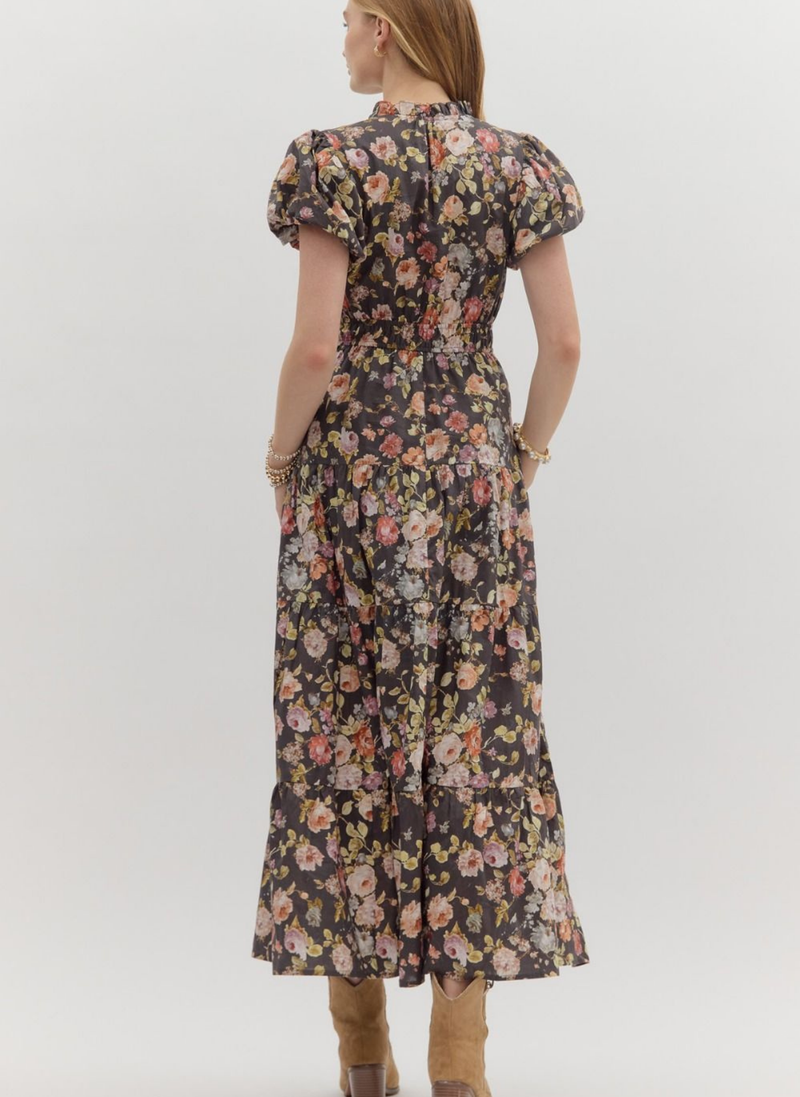 Fall Bouquet Midi Dress