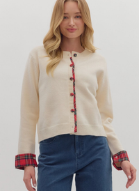 Tartan Cuff Cardigan