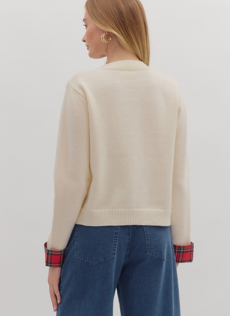 Tartan Cuff Cardigan