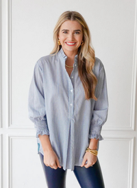 Kimberly Top- Forest Stripe