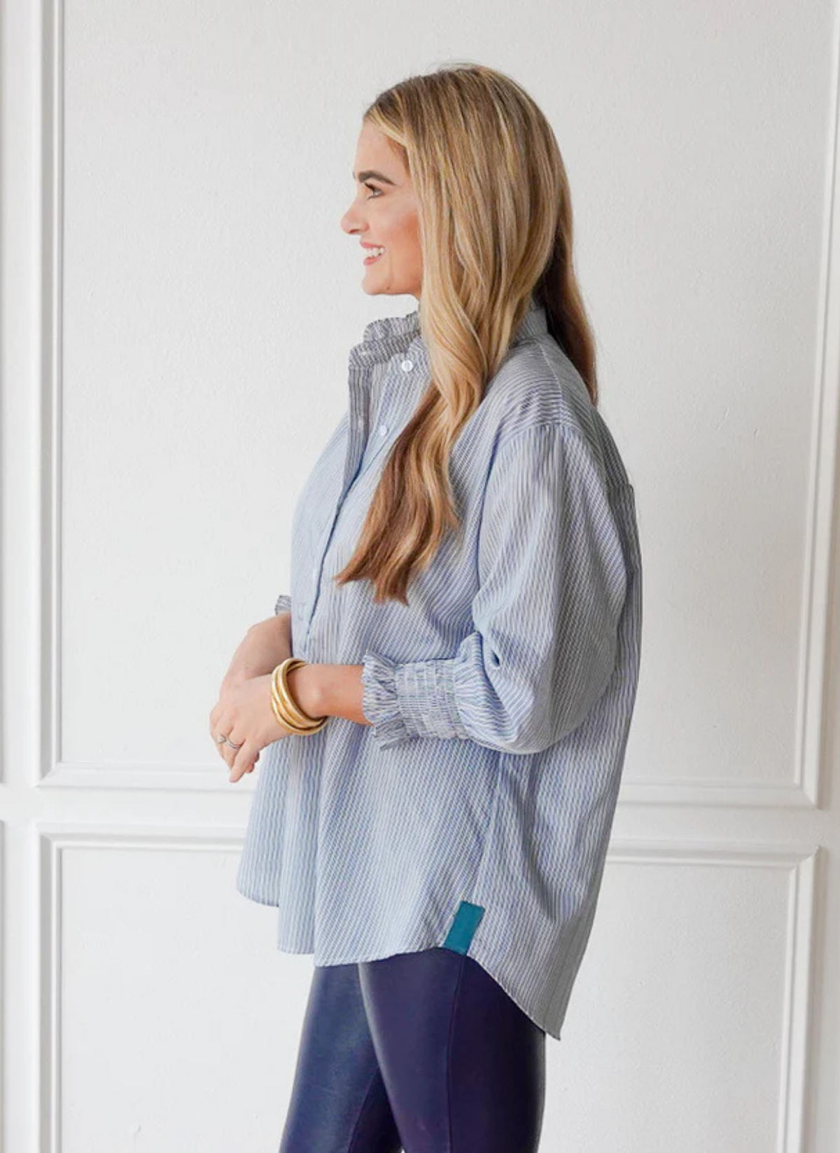 Kimberly Top- Forest Stripe