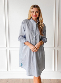 Kimberly Dress- Forest Stripe