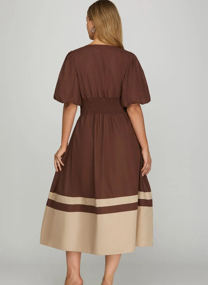 Border Stripe Zip Dress