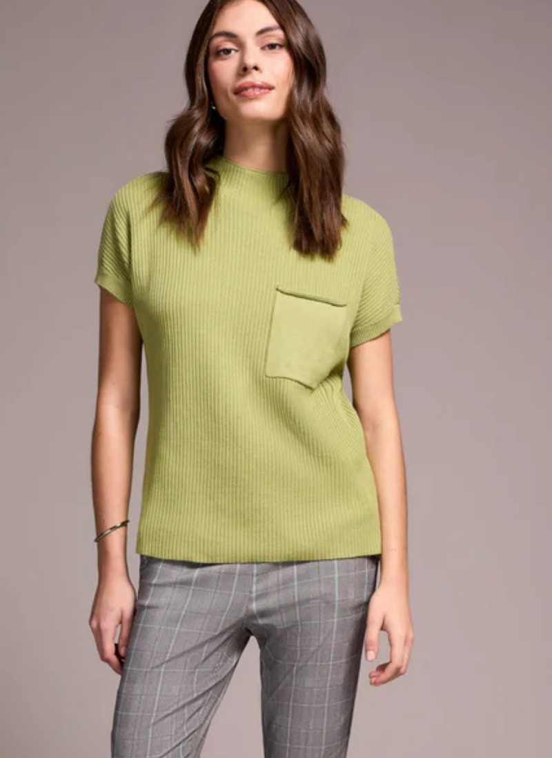 Mock Neck Cap Sleeve Sweater