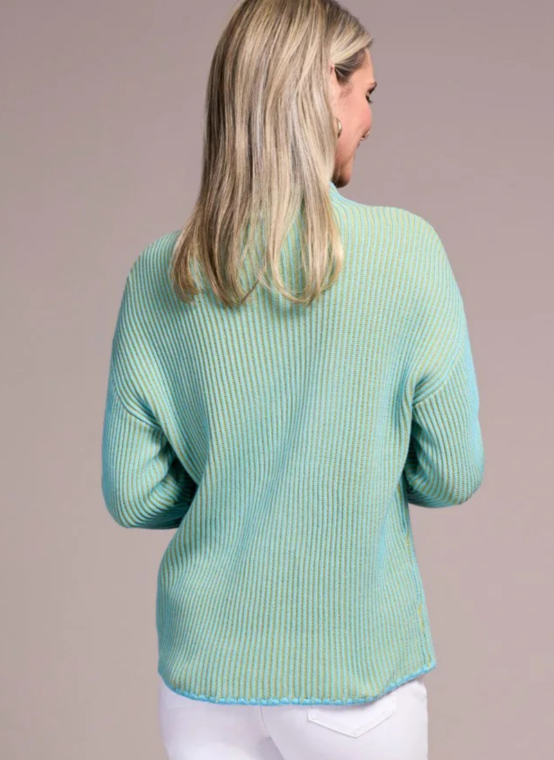 Combed Cotton Two Tone Sweater