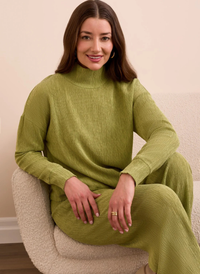 Two-Tone Crinkle Top