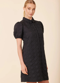 Nylon Quilted Shirt Dress
