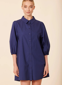 Poplin Exaggerated Sleeve Dress