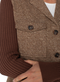 Shacket with Sweater Sleeves