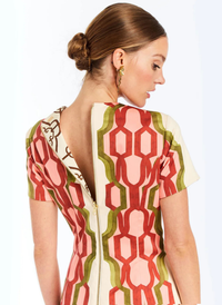 Hampton Convertible Dress- Deco Quatrefoil