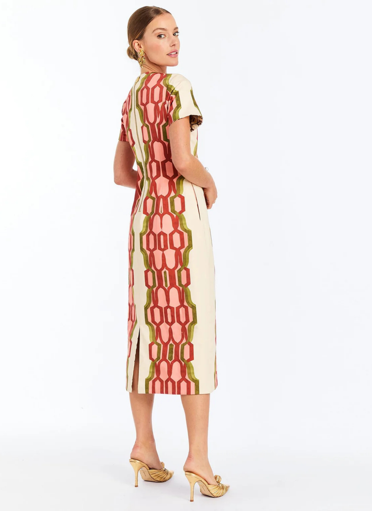 Hampton Convertible Dress- Deco Quatrefoil
