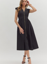 Zara Zip Midi Dress