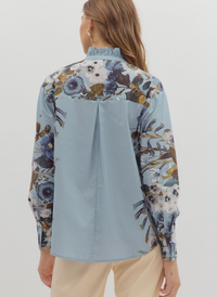 Delicate Florals Button Blouse