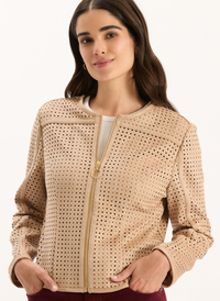 Piper Punched Faux Suede Jacket