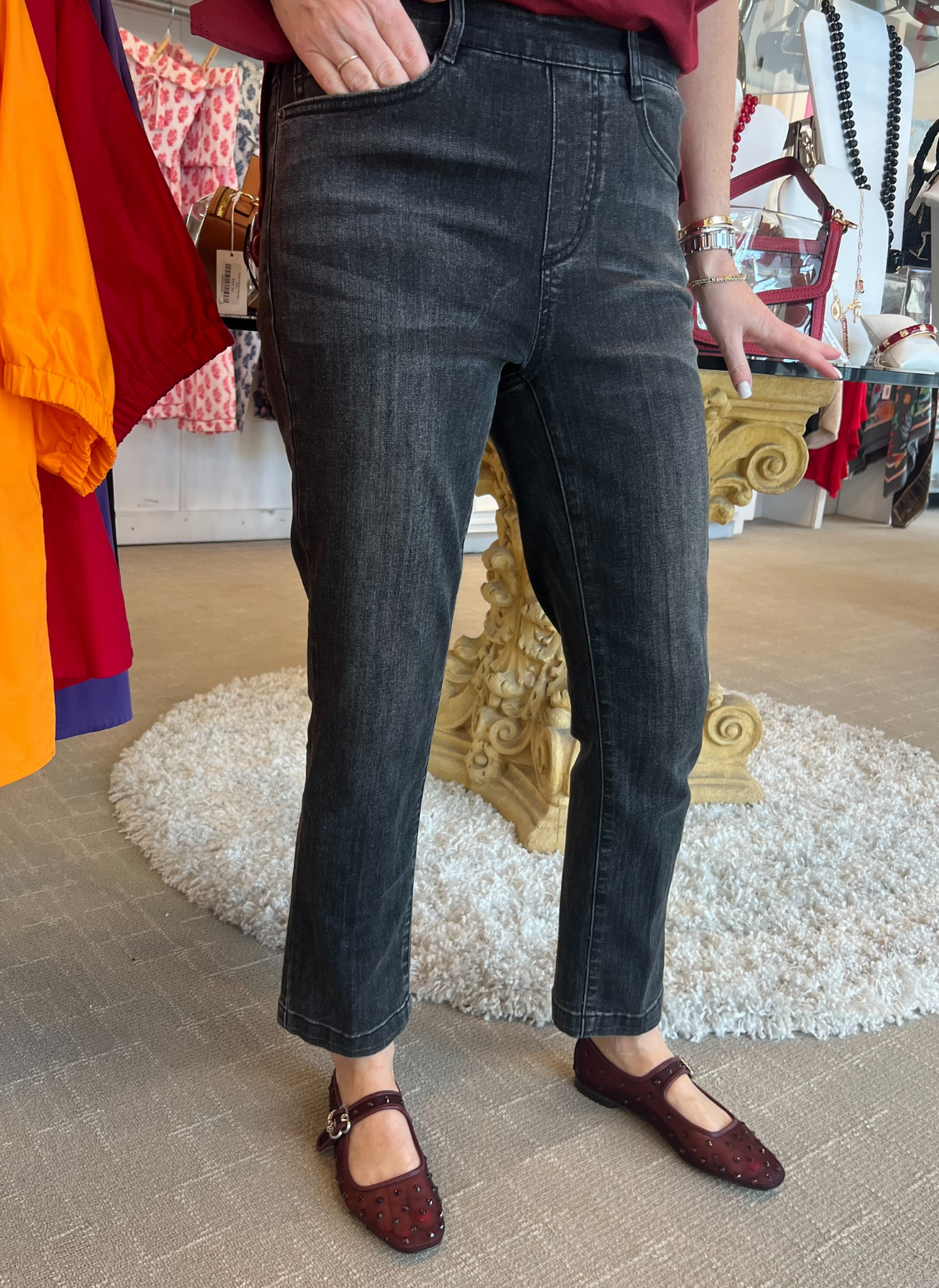 Pull-On Crop Straight Crop Denim