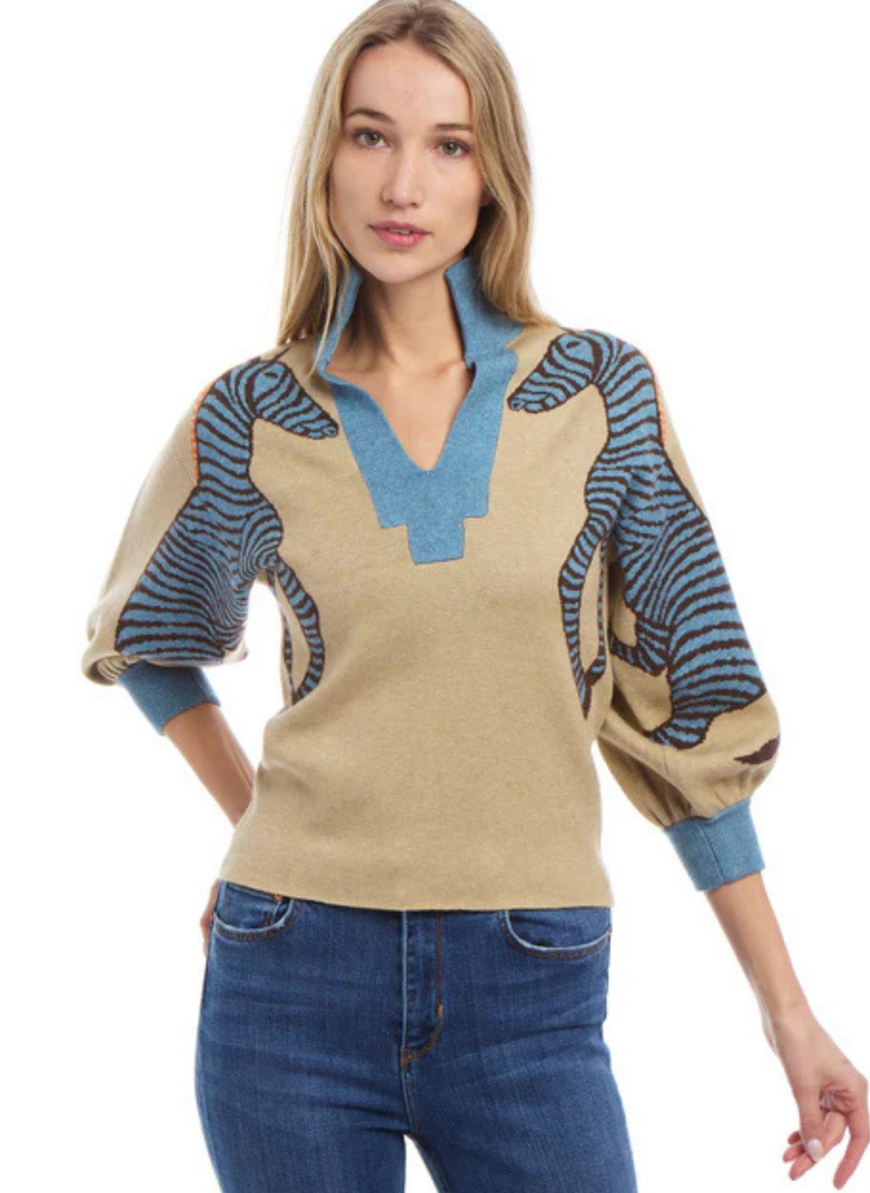 Zebra Jacquard Sweater