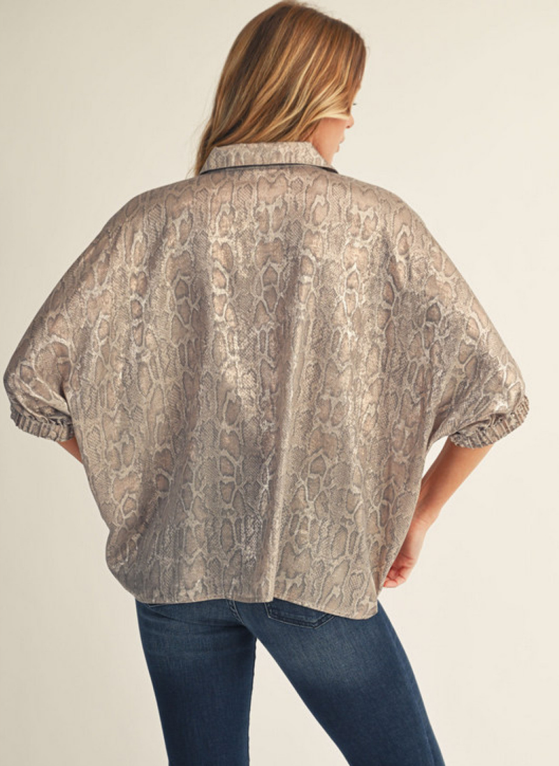 Carson Snake Print Blouse