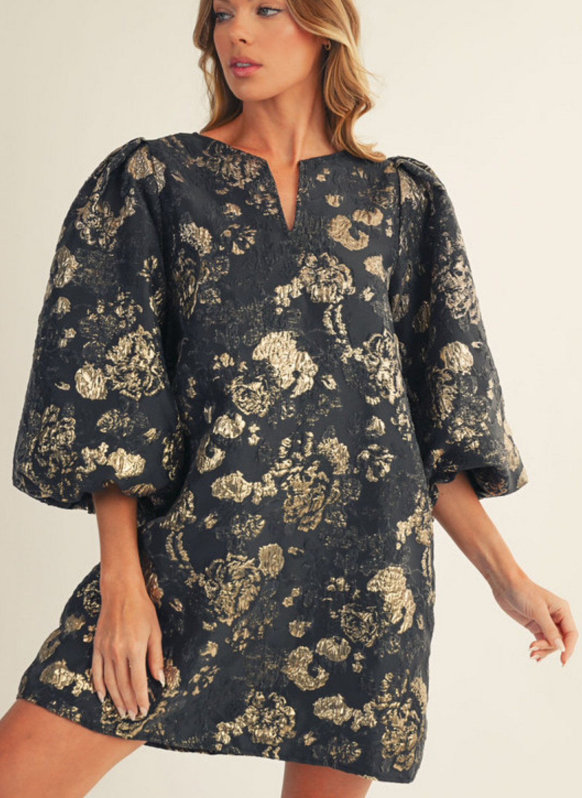 Romantic Garden Brocade Dress