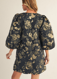 Romantic Garden Brocade Dress