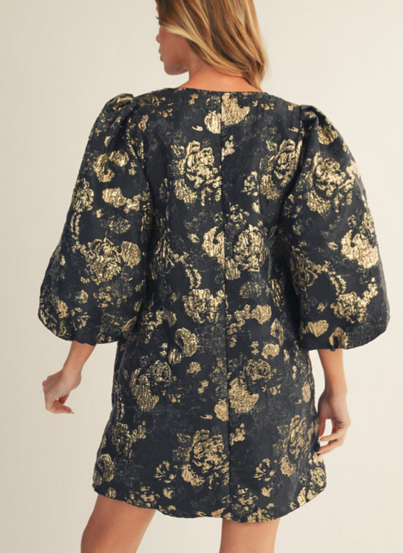 Romantic Garden Brocade Dress