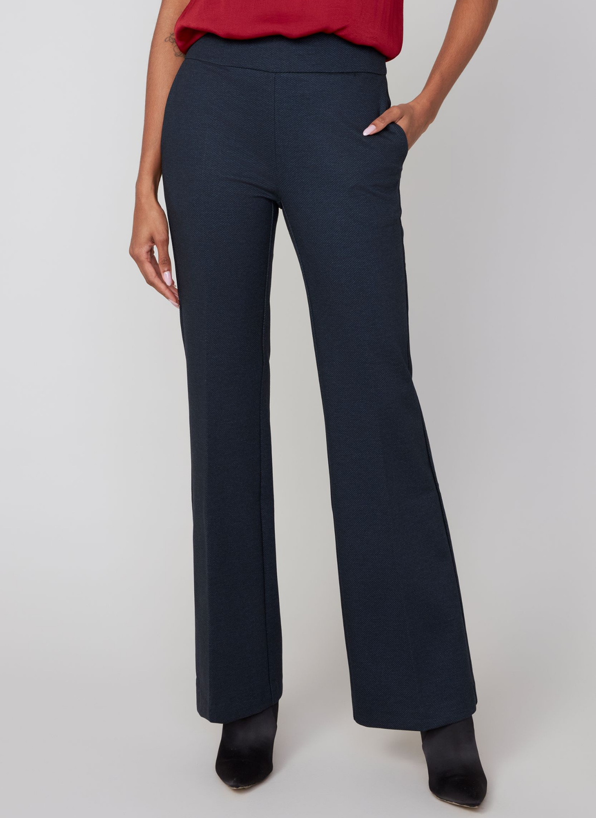 Printed Ponte Full Leg Pant